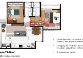 Foto 1 de Apartamento com 2 Quartos à venda, 72m² em Sousas, Campinas