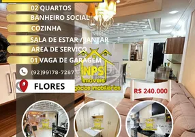 Foto 1 de Apartamento com 2 Quartos à venda, 55m² em Flores, Manaus