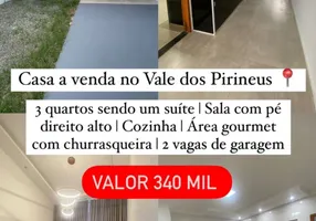 Foto 1 de Casa com 3 Quartos à venda, 150m² em Residencial Vale dos Pirineus, Anápolis