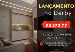 Foto 1 de Apartamento com 1 Quarto à venda, 29m² em Derby, Recife