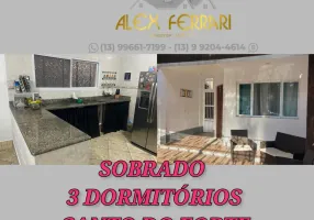 Foto 1 de Sobrado com 3 Quartos à venda, 118m² em Canto do Forte, Praia Grande