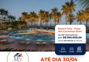 Foto 1 de Apartamento com 3 Quartos à venda, 80m² em Praia dos Carneiros, Tamandare