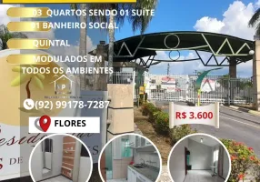 Foto 1 de Casa com 3 Quartos para alugar, 185m² em Flores, Manaus
