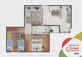 Foto 1 de Apartamento com 2 Quartos à venda, 49m² em Parque Sao Roberto II, Cajamar