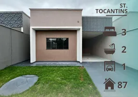 Foto 1 de Casa com 3 Quartos à venda, 88m² em Setor Tocantins, Aparecida de Goiânia