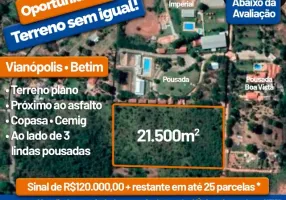 Foto 1 de Lote/Terreno à venda, 21500m² em Pimentas, Betim