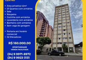 Foto 1 de Apartamento com 1 Quarto à venda, 42m² em Centro, Uberlândia