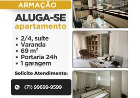 Foto 1 de Apartamento com 2 Quartos para alugar, 69m² em Jardim Armacao, Salvador