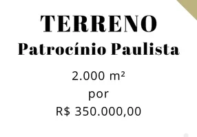 Foto 1 de Lote/Terreno à venda, 2000m² em Centro, Patrocínio Paulista