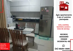 Foto 1 de Apartamento com 2 Quartos à venda, 58m² em Mansões Recreio Mossoró, Cidade Ocidental