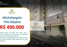 Foto 1 de Apartamento com 3 Quartos à venda, 96m² em Vila Adyana, São José dos Campos