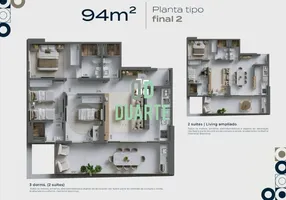 Foto 1 de Apartamento com 3 Quartos à venda, 94m² em Ponta da Praia, Santos
