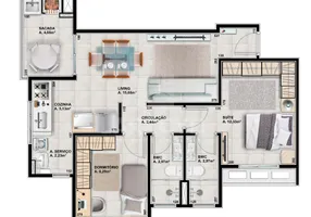 Foto 1 de Apartamento com 2 Quartos à venda, 67m² em Centro, Tubarão