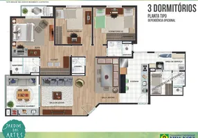 Foto 1 de Apartamento com 4 Quartos à venda, 135m² em Vila Bonfim, Embu das Artes