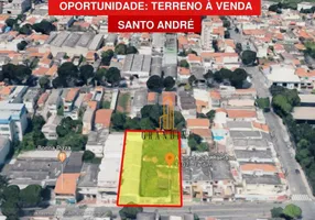 Foto 1 de Lote/Terreno à venda, 1000m² em Jardim, Santo André