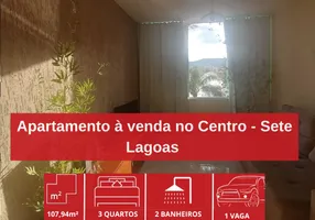 Foto 1 de Apartamento com 3 Quartos à venda, 107m² em Centro, Sete Lagoas