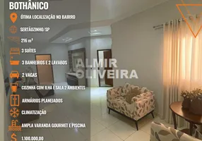 Foto 1 de Casa com 3 Quartos à venda, 216m² em Jardim Bothânico, Sertãozinho