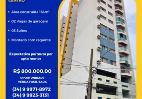 Foto 1 de Apartamento com 3 Quartos à venda, 164m² em Centro, Uberlândia