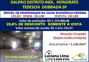 Foto 1 de Galpão/Depósito/Armazém com 1 Quarto à venda, 1126m² em , Dobrada