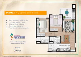 Foto 1 de Apartamento com 2 Quartos à venda, 58m² em Praia do Sapê, Ubatuba