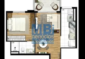 Foto 1 de Apartamento com 1 Quarto à venda, 37m² em Vila Cruzeiro, São Paulo