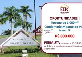 Foto 1 de Lote/Terreno à venda, 1000m² em Parque Mirante Do Vale, Jacareí