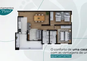 Foto 1 de Apartamento com 2 Quartos à venda, 71m² em Parque Industrial, São José dos Campos