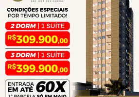 Foto 1 de Apartamento com 2 Quartos à venda, 55m² em Jardim Portugal, São José dos Campos