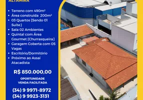 Foto 1 de Casa com 3 Quartos à venda, 490m² em Altamira, Uberlândia