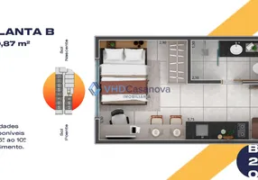 Foto 1 de Apartamento com 1 Quarto à venda, 21m² em Ramos, Viçosa