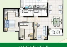 Foto 1 de Apartamento com 2 Quartos à venda, 56m² em Itapuã, Salvador