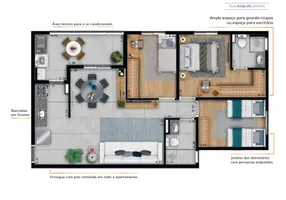 Foto 1 de Apartamento com 3 Quartos à venda, 67m² em Parque Industrial, São José dos Campos