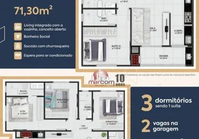 Foto 1 de Apartamento com 2 Quartos à venda, 72m² em Tabuleiro Monte Alegre, Camboriú