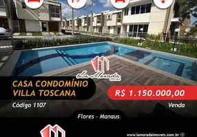 Foto 1 de Casa de Condomínio com 3 Quartos à venda, 145m² em Flores, Manaus