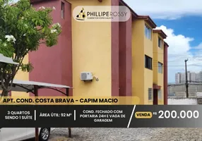 Foto 1 de Apartamento com 3 Quartos à venda, 92m² em Capim Macio, Natal