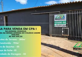 Foto 1 de Casa com 3 Quartos à venda, 192m² em CPA I, Cuiabá