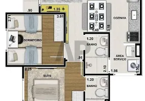 Foto 1 de Apartamento com 2 Quartos à venda, 49m² em Vila Progresso, Itu