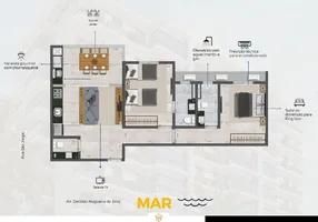 Foto 1 de Apartamento com 2 Quartos à venda, 65m² em Praia Das Palmeiras, Caraguatatuba