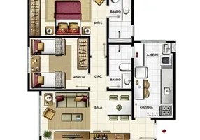 Foto 1 de Apartamento com 2 Quartos à venda, 60m² em Colônia Terra Nova, Manaus