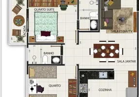 Foto 1 de Apartamento com 2 Quartos à venda, 59m² em Santa Mônica, Uberlândia