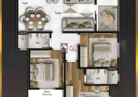 Foto 1 de Apartamento com 3 Quartos à venda, 82m² em Parque das Nações, Pindamonhangaba