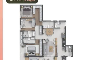 Foto 1 de Apartamento com 3 Quartos à venda, 117m² em Barranco, Taubaté