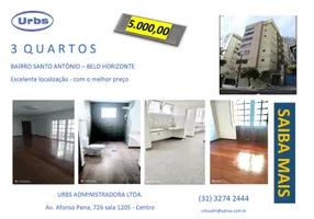 Foto 1 de Apartamento com 3 Quartos para alugar, 180m² em Santo Antônio, Belo Horizonte