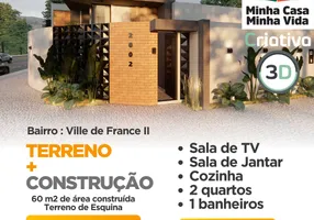 Foto 1 de Casa com 2 Quartos à venda, 60m² em Residencial Ville de France II, Ourinhos