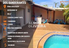 Foto 1 de Casa com 3 Quartos à venda, 188m² em Jardim Recreio dos Bandeirantes, Sertãozinho