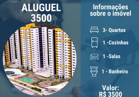 Foto 1 de Apartamento com 3 Quartos para alugar, 98m² em Ponta Negra, Manaus