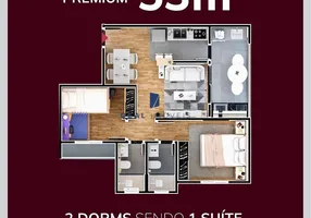 Foto 1 de Apartamento com 2 Quartos à venda, 56m² em Vila Carvalho, Sorocaba