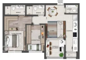 Foto 1 de Apartamento com 2 Quartos à venda, 70m² em Itaim Bibi, São Paulo