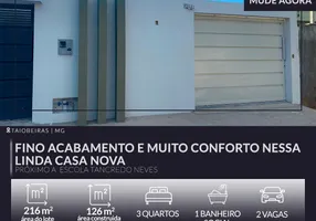 Foto 1 de Casa com 2 Quartos à venda, 100m² em Centro, Taiobeiras