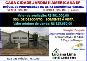 Foto 1 de Casa com 1 Quarto à venda, 117m² em Cidade Jardim I, Americana